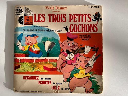 ② Livret Disney + Vinyle 45 tours - Les trois petits cochons — Vinyles