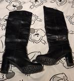 Zwarte lederen laarzen, Ophalen of Verzenden, Zwart