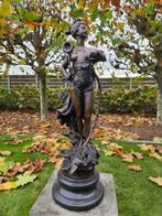 Brons Diana godin van de jacht, zeer mooie grote marmer voet, Antiek en Kunst, Ophalen of Verzenden, Brons