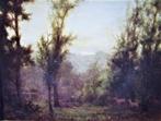 Percival Gaskell Deer by a forest pool at dusk, 1903, Antiek en Kunst, Verzenden