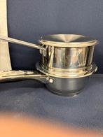 2 inox steel pannen met deksel, Huis en Inrichting, Keuken | Potten en Pannen, Ophalen of Verzenden, Zo goed als nieuw, Inox