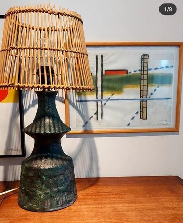 Lampe de table vintage en céramique, Enlèvement ou Envoi