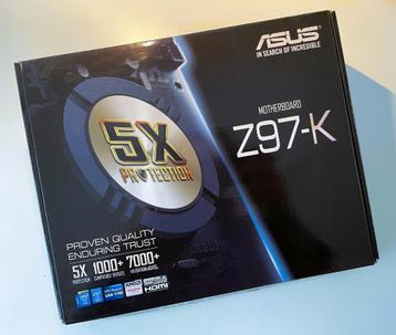 ASUS Z97-K Motherboard (LGA 1150 socket) in original box, Enlèvement ou Envoi, DDR3, Utilisé, LGA 1150