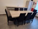 Table à manger+8 chaises+buffet, Enlèvement ou Envoi, Comme neuf, Cinq personnes ou plus, Rectangulaire