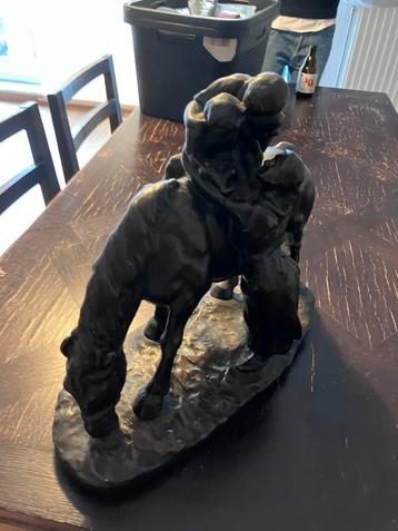 Bronzen beeld E. Bastin, Antiek en Kunst, Kunst | Beelden en Houtsnijwerken, Ophalen