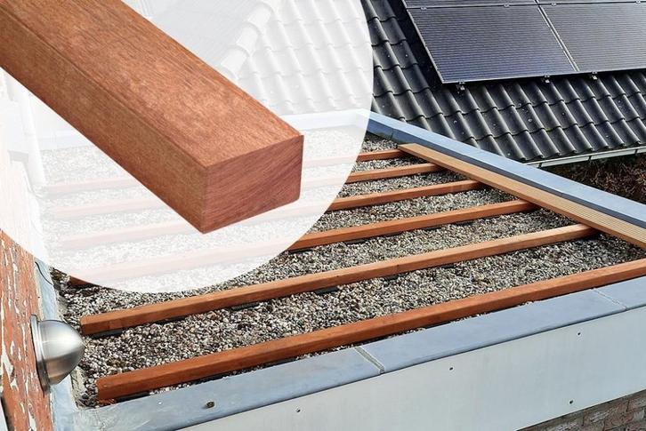 TROPISCH HARDHOUTEN REGELS MASSARANDUBA 35X55X310 OF 185, Tuin en Terras, Palen, Balken en Planken, Nieuw, Balken, 250 cm of meer