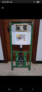 Hangtoilet met inbouwreservoir + nieuwe drukplaat, Doe-het-zelf en Bouw, Sanitair, Ophalen, Toilet