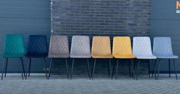 Lina® Elisia - Velvet Eetkamerstoelen - Set van 4 - €150 beschikbaar voor biedingen