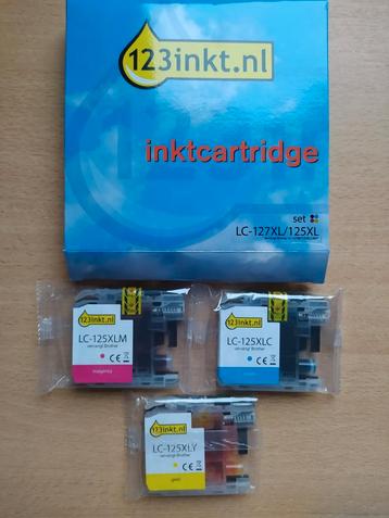 Inktcartridges Brother LC-125XL (3kleuren)  Niet gebruikt beschikbaar voor biedingen