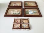 4 Originele Chinese  Schilderijen op natuurzijde van 1984, Ophalen, Minder dan 50 cm, Zo goed als nieuw, Minder dan 50 cm