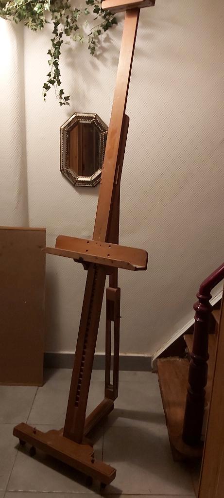 Grand chevalet de peintre en hêtre, Hobby & Loisirs créatifs, Hobby & Loisirs Autre, Utilisé, Enlèvement