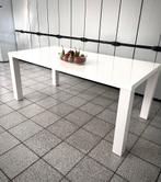 Eettafel wit glanzend 90x180, Ophalen, Zo goed als nieuw, Rechthoekig, Kunststof