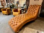 ORIGINELE MADONNA CHESTERFIELD CHAIS LONGUE Vintage Cognac, Ophalen of Verzenden