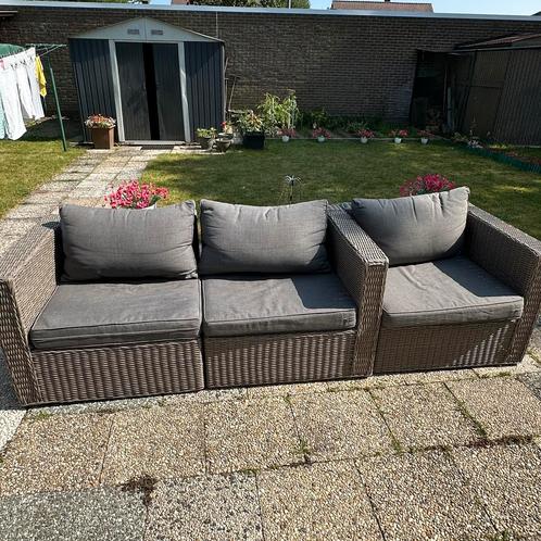 Kleine loungeset le sud, Tuin en Terras, Tuinsets en Loungesets, Loungeset, Wicker, 3 zitplaatsen, Ophalen