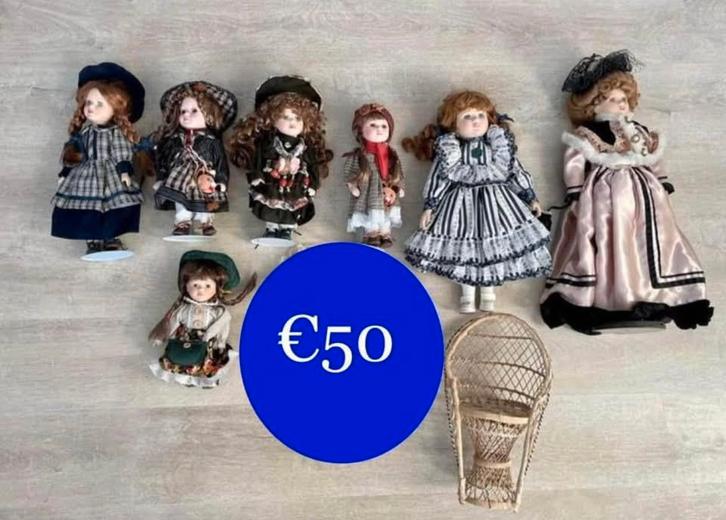 Porseleinen poppen lot, Collections, Poupées, Comme neuf, Enlèvement