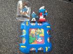 Lot divers Smurfen drinkglas schuifpuzzel figuren, Verzamelen, Ophalen of Verzenden, Zo goed als nieuw, Verschillende Smurfen