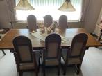 Eettafel met 6 stoelen, Huis en Inrichting, Tafels | Eettafels, Ophalen, 50 tot 100 cm, Zo goed als nieuw, Vijf personen of meer