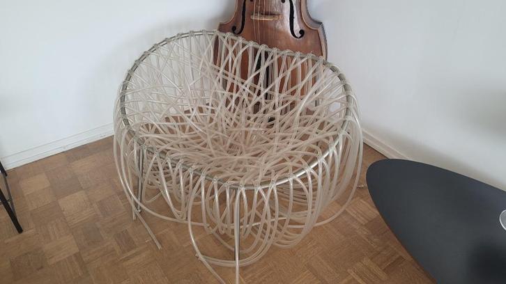 Anemone stoel - Edra, Huis en Inrichting, Stoelen, Zo goed als nieuw, Eén, Kunststof, Metaal, Overige kleuren, Ophalen