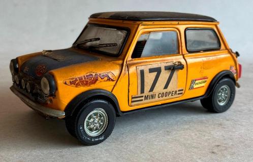 Mini Cooper geel Politoys Polistil #582., Hobby en Vrije tijd, Modelauto's | 1:24, Gebruikt, Auto, Overige merken, Ophalen of Verzenden