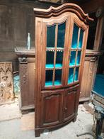 Antieke gebogen vitrinekast, Antiek en Kunst, Antiek | Meubels | Kasten, Ophalen