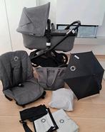 Bugaboo Fox Grey Melange Super compleet &ALS NIEUW!, Kinderen en Baby's, Kinderwagens en Combinaties, Bugaboo, Verstelbare duwstang