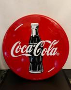 Vintage geëmailleerde Coca Cola metalen bord, Ophalen of Verzenden