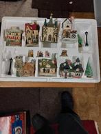 Set porselein kersthuisjes, Ophalen of Verzenden, Zo goed als nieuw