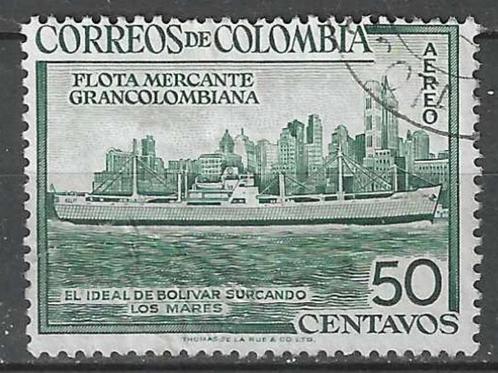 Colombia 1955 - Yvert 271PA - Handelsvloot - 50 c. (ST), Timbres & Monnaies, Timbres | Amérique, Affranchi, Envoi