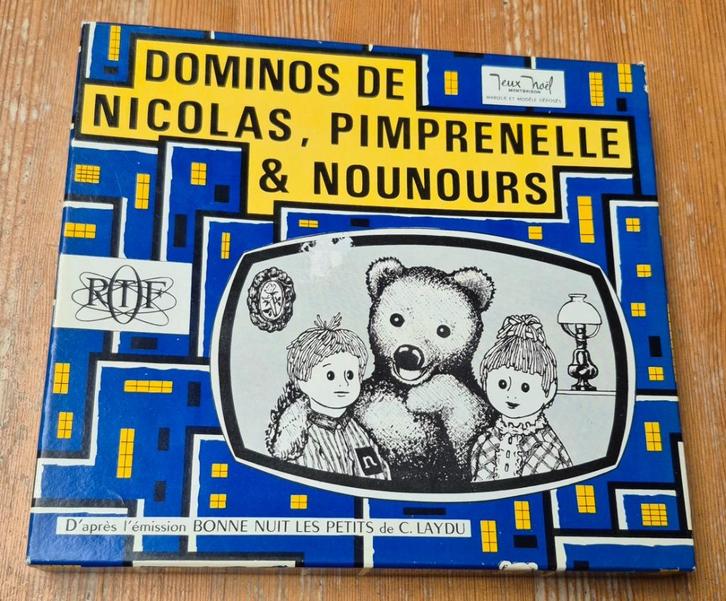 Bonne nuit les petits domino 60s Noël Montbrison ORTF, Verzamelen, Film en Tv, Gebruikt, Tv, Overige typen, Ophalen of Verzenden