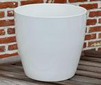 bloempot geëmailleerd - diam. 25 cm - h. 23cm - nieuwstaat, Ophalen, Rond, Tuin