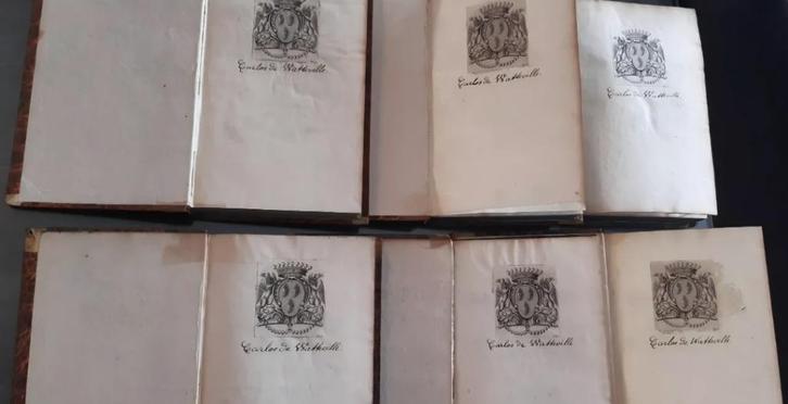 Jean Baptiste Claude Robin+Watteville+6 boekplaten, Antiek en Kunst, Kunst | Etsen en Gravures, Ophalen of Verzenden