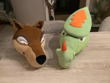 Efteling verschillende grote pluche hoofden (30 cm) beschikbaar voor biedingen
