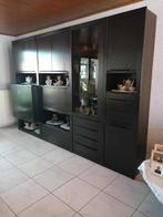 eetplaats zwart, Huis en Inrichting, Ophalen, Gebruikt, 4 tot 6 stoelen