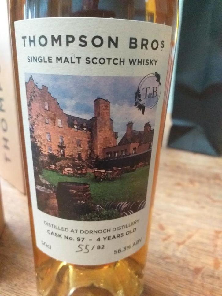 Whisky Thompson Bros 2 flessen!, Verzamelen, Wijnen, Zo goed als nieuw, Ophalen of Verzenden