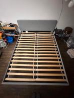 Lit Ikea SLATTUM 160x200, Gris, Tissu, Enlèvement, Utilisé