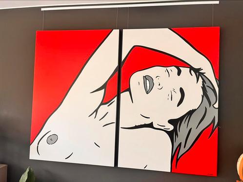 Bart Verheyen - Unieke 2 luik, Antiek en Kunst, Kunst | Schilderijen | Modern, Ophalen