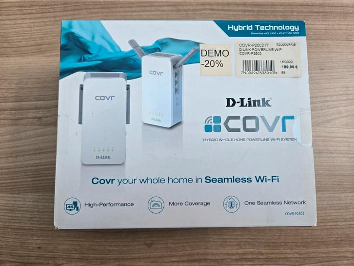 D-Link COVR-P2502/E Powerline wifi, Informatique & Logiciels, Commutateurs réseau, Comme neuf, Enlèvement ou Envoi