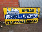 Emaille plaat Krediet aan de nijverheid. Uit 1957, Antiek en Kunst, Ophalen