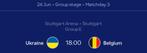 ÉCHANGE - 4x tickets Ukraine - Belgique (Cat 3) - Euro 2024, Tickets & Billets, Autres