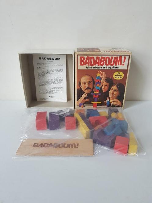 Vintage houten spel - BADABOUM! - 1980 - behendigheidsspel, Kinderen en Baby's, Speelgoed | Houten speelgoed, Zo goed als nieuw