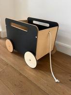 Ooh Noo houten speelgoedkist op wielen zwart, Ophalen, Zo goed als nieuw