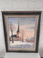 Peinture représentant l'église Sainte Anne de Pede en hiver, Antiquités & Art, Enlèvement