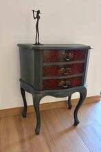 Vintage ladekastje / nachtkastje restyled zgan, Huis en Inrichting, Kasten | Ladekasten, Ophalen, 50 tot 100 cm, Zo goed als nieuw