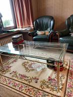 vergulde salon tafel + bijzettafeltjes set, Huis en Inrichting, Ophalen, Gebruikt