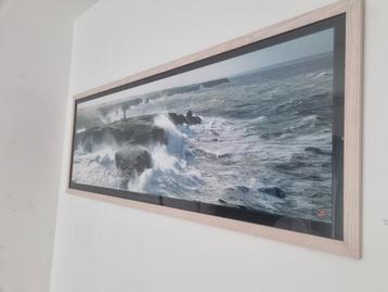 Groot schilderij, foto met lijst van les Poulains beschikbaar voor biedingen