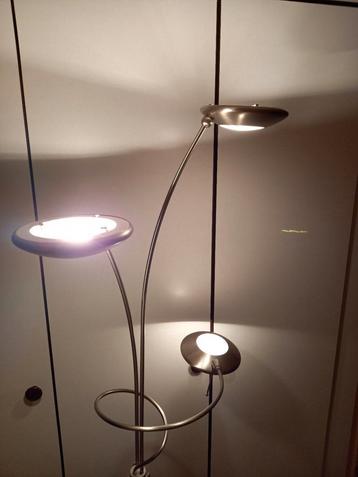 LAMPADAIRE CROME AVEC 3 SP0TS> DIMMABLE, Enlèvement, Comme neuf