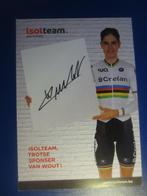 wielerkaart wk  team crelan  wout van aert signe, Verzenden, Zo goed als nieuw