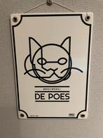 Emaille bord de poes, Verzamelen, Merken en Reclamevoorwerpen, Ophalen of Verzenden, Nieuw, Reclamebord