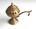 Brûleur d'encens avec poignée, en laiton, Antiquités & Art, Antiquités | Bronze & Cuivre, Enlèvement ou Envoi