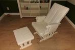 GLIDING CHAIR WIT + VOETENBANK, Ophalen, Gebruikt